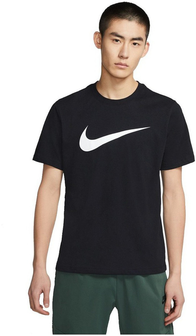 Bluzë Nike Sportswear Swoosh, pambuk, logo përpara, e zezë