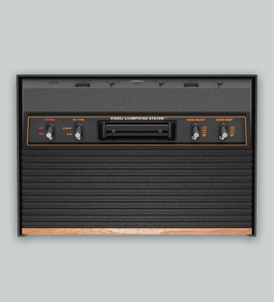 Konzolë lojrash Atari 2600 Plus, retro, për kartrixha Atari 2600 dhe 7800, e zezë