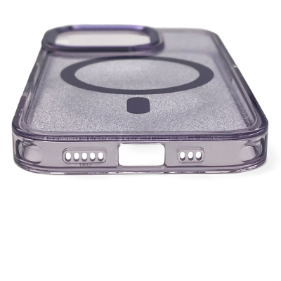 Mbrojtëse telefoni Wozinsky Glitter MagSafe për Samsung Galaxy S24 FE, TPU, me xixa, vjollcë