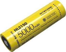 Bateri e rikarikueshme Nitecore NL2150 21700, 5000mAh, Li-ion, e verdhë