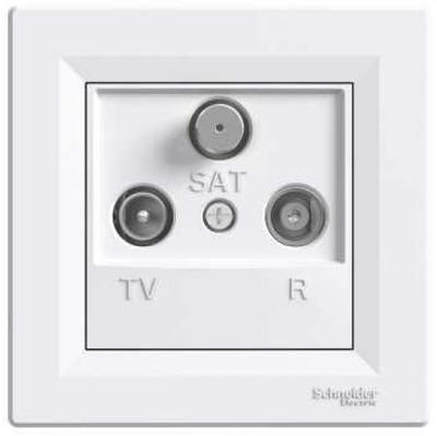 Приклучок за антена Schneider Electric RTV-SAT EPH3500221, 4dB, бел