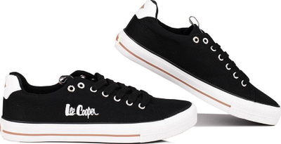 Atlete canvas Lee Cooper LCW-23-31 1823M, taban gome, stil i ulët, të zeza