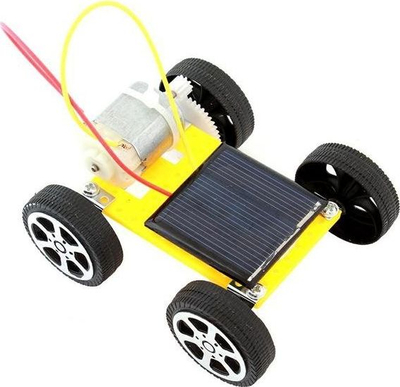 Set lodër DIY makinë diellore STEM, motor elektrik, panel diellor, e verdhë