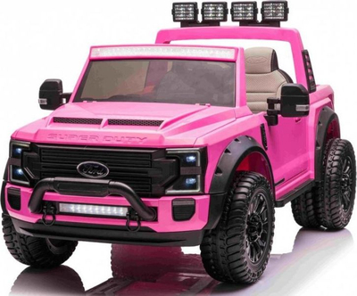 Makine elektrike per kalamaj RMZ Ford Super Duty, 12V, me telekomande per prindin, roze