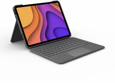 Këllëf tastiere Logitech Folio Touch për iPad Air 11", me trackpad, Oxford gri