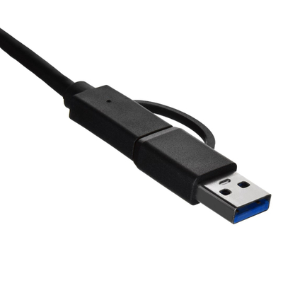 Përshtatës Unitek U1313C, USB-A/C në RJ45, 2.5 Gbps, ngjyrë hiri