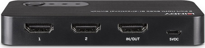 Përshtatës HDMI Lindy 2 porta, 8K 60Hz, bidirectional, i zi