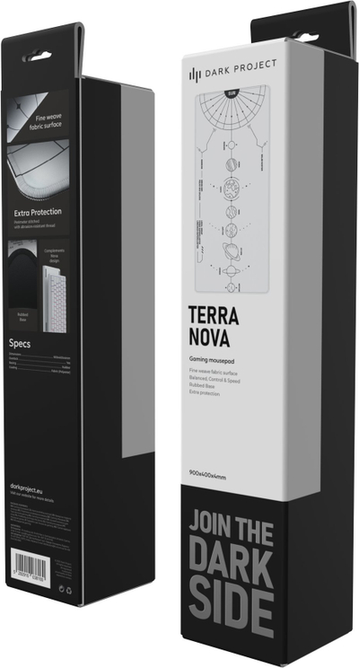 Mousepad Dark Project Terra Nova, XL, mikroteksturë, i bardhë