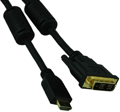 Kabllo monitori Sandberg DVI në HDMI, 2m, vetëm video, e zezë