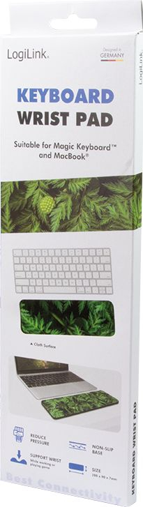 Подлога за зглоб LogiLink ID0169 Wrist Rest, ергономска, нелизгачка, зелена