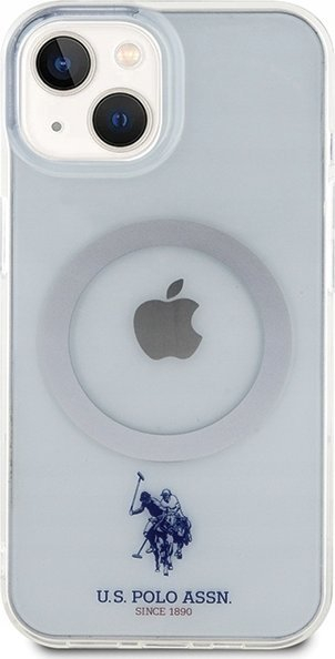 Mbulesë e fortë U.S. Polo Assn për iPhone 15, 6.1", MagSafe, transparente
