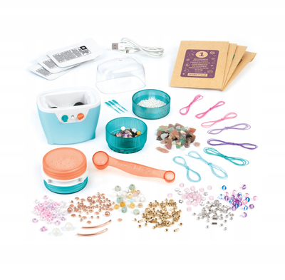 Креативен сет Make It Real Polish and Shine Bead Tumbler, USB tumbler за мониста, до 8 алки, шарен