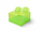 Kuti rujtëse Lego Brick 4, 25cm, jeshile e hapur transparente, 40090806