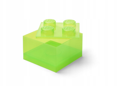 Kuti rujtëse Lego Brick 4, 25cm, jeshile e hapur transparente, 40090806