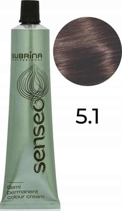 Ngjyrë flokësh Subrina Professional Senseo, 5/1 Light Ash Brown, pa amoniak, 60 ml