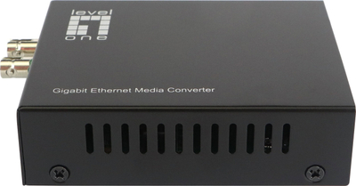 Konvertues media LevelOne GVT-0300, RJ45 në ST, Gigabit single-mode, ngjyrë e zezë