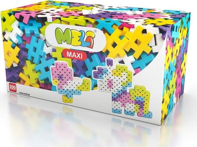 Lodra konstruktore Meli Maxi Pink Blocks, 200 copë, seri Constructor, rozë