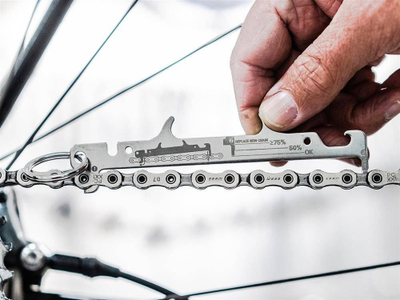 Matës zinxhiri për biçikletë Lezyne Chain Gauge, për 5–12 marsh, metalik