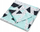 Set pelena muslin BambooLine, 2 copë, 75x75 cm 30x35 cm, blu e zezë e bardhë