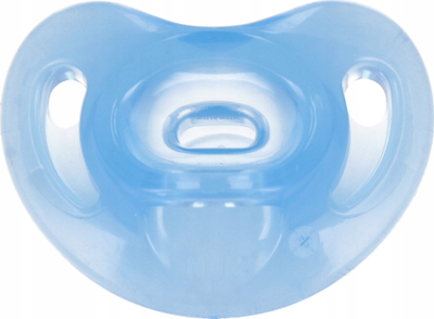 Смирувач за бебиња NUK Sensitive, силикон, 6–18 месеци, сина