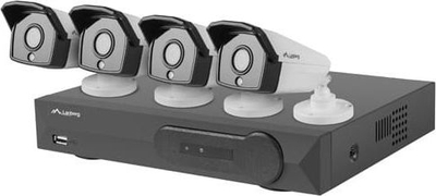 Set regjistrues me 8 kanale dhe 4 kamera sigurie Lanberg IP 