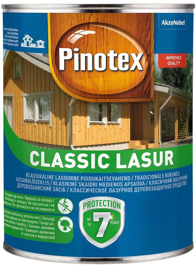 Llak druri Pinotex Classic Lasur, 1L, për jashtë, ngjyrë oregon