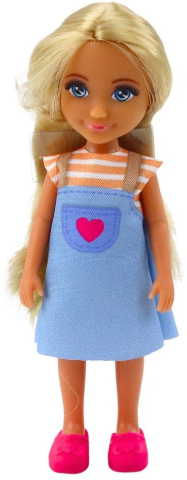 Set lodër Ankiki Mini Doll, kukull 13cm me qenushë, me aksesorë, shumëngjyrësh
