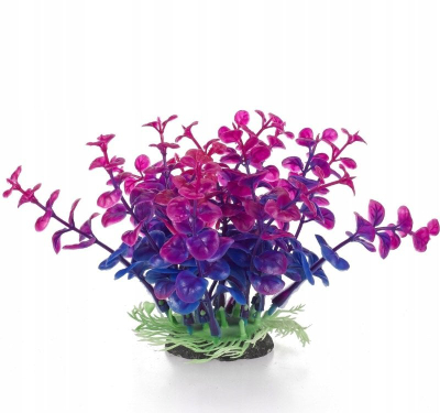 Декоративно растение за аквариум Aqua Natura Peperomia, пластика, 12 cm, темно сино виолетова