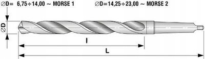 Trapano karabit Baildon VHM, 7.5mm, gjatësi 79mm, gri