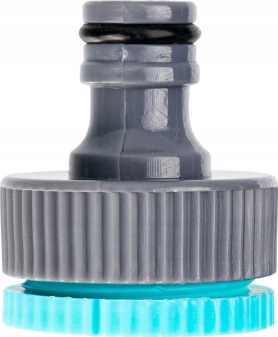 Adaptern i rubinetit Richmann C0245, 1" me adapter 3/4", për zorrë 1/2", gri me blu