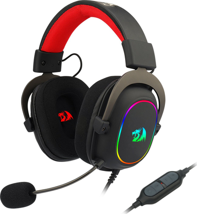 Kufje gaming Redragon Zeus X RGB H510, audio 7.1 USB, i zezë e kuqe