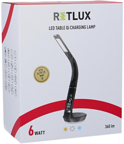 Llambë Retlux, LED, Qi, 6W, e zezë
