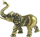 Figurinë dekorative Abino Indian Elephant, metal, ngjyrë bronzi e artë