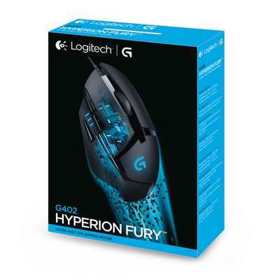 Mouse gaming Logitech G402 Hyperion Fury, me kabllo, USB, i zi