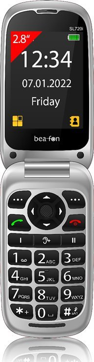 Telefoni Beafon SL720i, 2.8", 4G, i zi me argjend