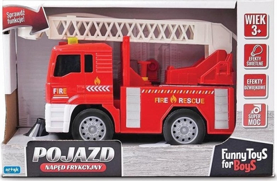 Kamion zjarfikse lodër Artyk, 1:20, me drita dhe zhurma, i kuq