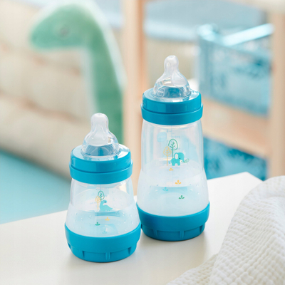 Biberon MAM Perfect Start Anti-Colic Planet Love, 320ml, nga 4 muaj, për djem