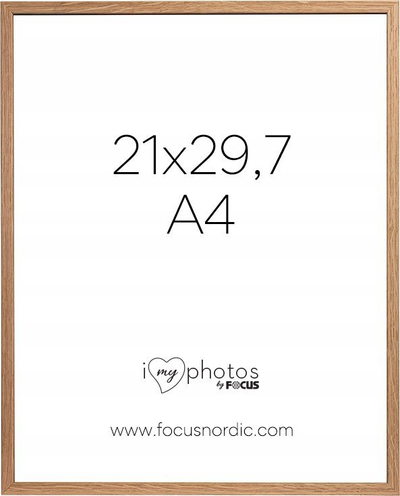 Рамка Focus Frame Rock Oak Veneer, A4 21x29.7 cm, природен даб