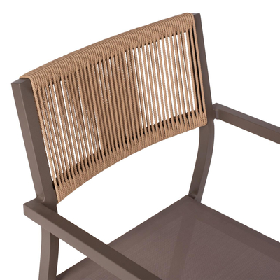 Kolltuk alumini profesionale, back ratan, 55,5×58,5×83 cm (HM5893.03)