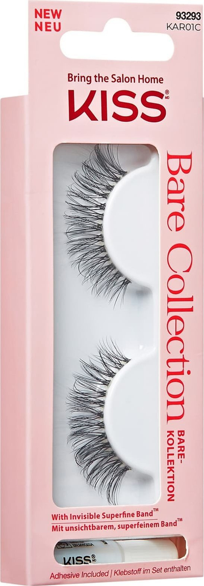 Qerpikë të rremë KISS Bare Collection KAR01, 1 palë, me ngjitës transparent