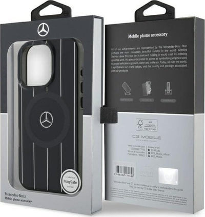 Futrollë Mercedes-Benz MagSafe për iPhone 16 Pro Max 6.9", hardcase me dy shtresa, e zezë