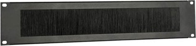 Panel maskues Caymon BSB02, 19", 2U me furçë, i zi