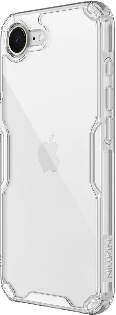 Маса за телефон Nillkin Nature Pro за iPhone 16e, мек TPU, заден дел PC, транспарентна