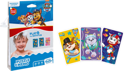 Loja memory për banjë Paw Patrol, 24 pjesë, rezistente ndaj ujit, blu
