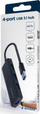 USB hub pa markë, me 4 porta USB 3.1, 5 Gbit/s, ngjyrë e zezë