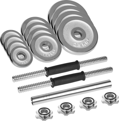 Set peshash REBEL ACTIVE, 20kg, giza të kromuara, me valixhe për me i çu kollaj