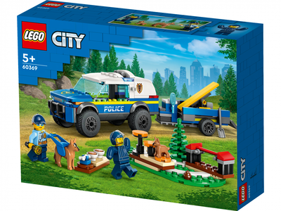 Lodra konstruktore LEGO City Police Dog Training 60369, SUV policor K9, për fëmijë 5+