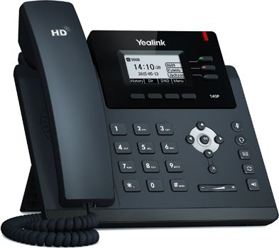 Телефон VoIP Yealink SIP-T40P, 3 линии, PoE, црн