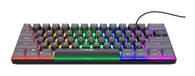 Играчка тастатура Trust GXT867 Acira 60% Mini US, механичка, со RGB осветлување, црна