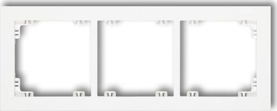 Kornizë potrofishë Karlik Deco 25DR-3, për 3 module, matte, e bardhë
